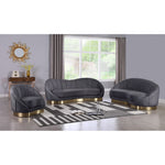 Shelly Velvet Upholstered Chair in Grey