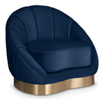 Shelly Velvet Upholstered Chair in Navy