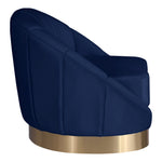 Shelly Velvet Upholstered Chair in Navy