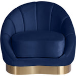 Shelly Velvet Upholstered Chair in Navy