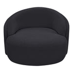 Caspian Chenille Fabric Upholstered Chair in Black