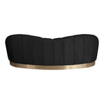 Shelly 91.5" Velvet Upholstered Sofa in Black