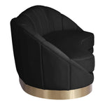 Shelly 91.5" Velvet Upholstered Sofa in Black