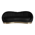 Shelly 91.5" Velvet Upholstered Sofa in Black
