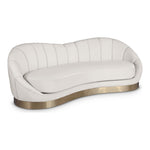 Shelly 91.5" Velvet Upholstered Sofa in Cream