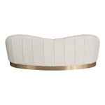 Shelly 91.5" Velvet Upholstered Sofa in Cream