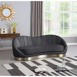 Shelly 91.5" Velvet Upholstered Sofa in Grey