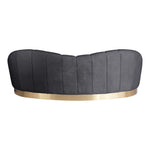 Shelly 91.5" Velvet Upholstered Sofa in Grey