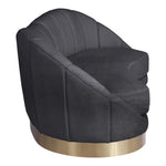 Shelly 91.5" Velvet Upholstered Sofa in Grey