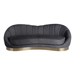Shelly 91.5" Velvet Upholstered Sofa in Grey