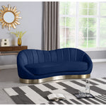 Shelly 91.5" Velvet Upholstered Sofa in Navy