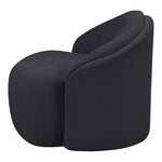Caspian Chenille Fabric Upholstered Chair in Black