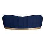 Shelly 91.5" Velvet Upholstered Sofa in Navy