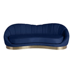 Shelly 91.5" Velvet Upholstered Sofa in Navy