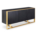 Sherwood Oak Veneer And Iron Sideboard / Buffet in Black
