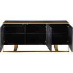 Sherwood Oak Veneer And Iron Sideboard / Buffet in Black