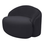 Caspian Chenille Fabric Upholstered Chair in Black