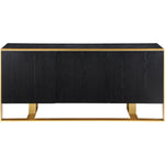 Sherwood Oak Veneer And Iron Sideboard / Buffet in Black