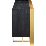 Sherwood Oak Veneer And Iron Sideboard / Buffet in Black