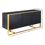 Sherwood Oak Veneer And Iron Sideboard / Buffet in Black