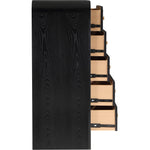 Siena Ash Wood And Natural Cane Chest in Black