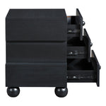 Askew Oak Veneer Nightstand in Black