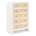 Siena Ash Wood And Natural Cane Chest in White