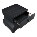 Askew Oak Veneer Nightstand in Black