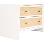 Siena Ash Wood And Natural Cane Chest in White