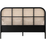 Siena Ash Wood And Natural Cane King Bed (3 Boxes) in Black