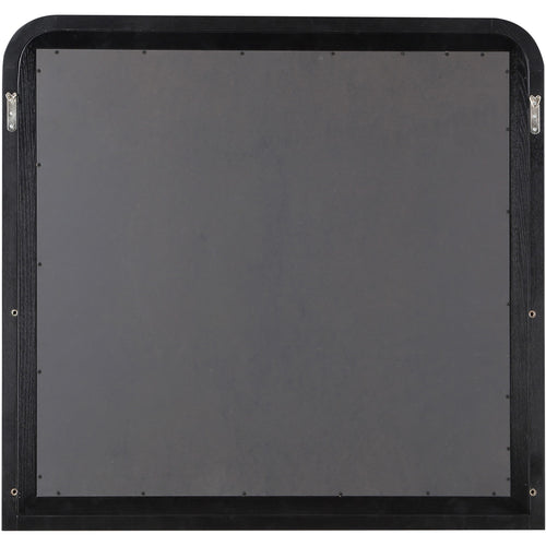 Siena Ash Wood And Natural Cane Frame Mirror in Black