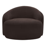 Caspian Chenille Fabric Upholstered Chair in Brown