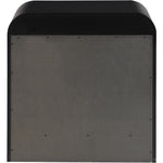 Siena Ash Wood And Natural Cane Nightstand in Black