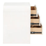 Siena Ash Wood And Natural Cane Nightstand in White