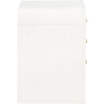 Siena Ash Wood And Natural Cane Nightstand in White