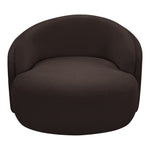 Caspian Chenille Fabric Upholstered Chair in Brown
