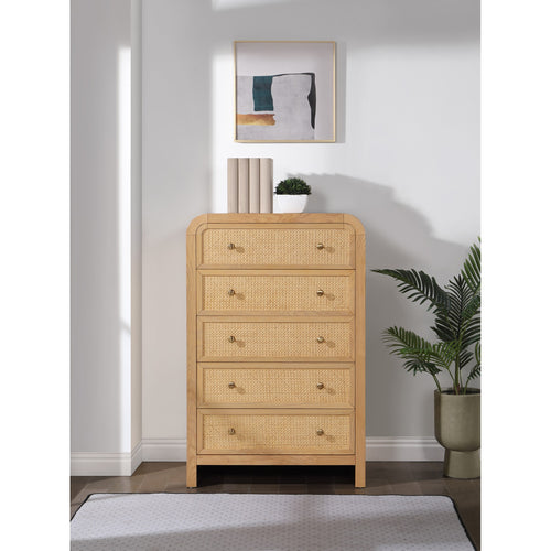Siena Ash Wood And Cane Chest in Natural