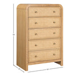 Siena Ash Wood And Cane Chest in Natural