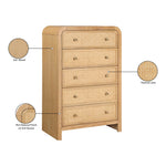 Siena Ash Wood And Cane Chest in Natural