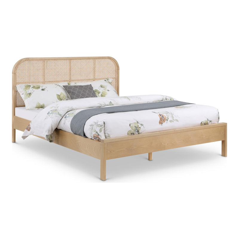 Siena Ash Wood And Cane King Bed (3 Boxes) in Natural