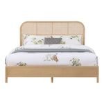 Siena Ash Wood And Cane King Bed (3 Boxes) in Natural
