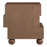 Askew Oak Veneer Nightstand in Brown