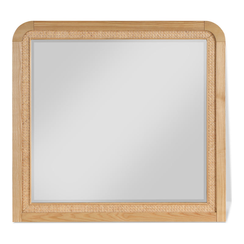 Siena Ash Wood And Cane Frame Mirror in Natural