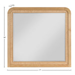 Siena Ash Wood And Cane Frame Mirror in Natural