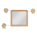 Siena Ash Wood And Cane Frame Mirror in Natural