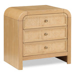 Siena Ash Wood And Cane Nightstand in Natural