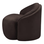 Caspian Chenille Fabric Upholstered Chair in Brown