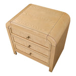 Siena Ash Wood And Cane Nightstand in Natural