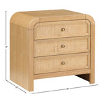 Siena Ash Wood And Cane Nightstand in Natural