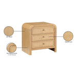 Siena Ash Wood And Cane Nightstand in Natural